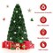 LED Optic Artificial Christmas Tree with Snowflakes Perfect for Home Decor
